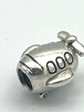 Pandora Retired Sterling Silver Airplane Charm Pendant - ALE S925